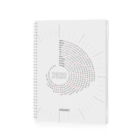 Immagine di Agenda Settimanale Polipropilene Spiralata 21 x 30 cm Bianco