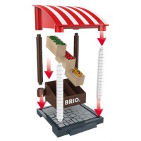 Immagine di Brio World 33946 Set Banco del Mercato in Legno - 11 Pezzi