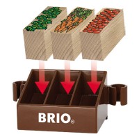 Immagine di Brio World 33946 Set Banco del Mercato in Legno - 11 Pezzi