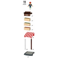 Immagine di Brio World 33946 Set Banco del Mercato in Legno - 11 Pezzi