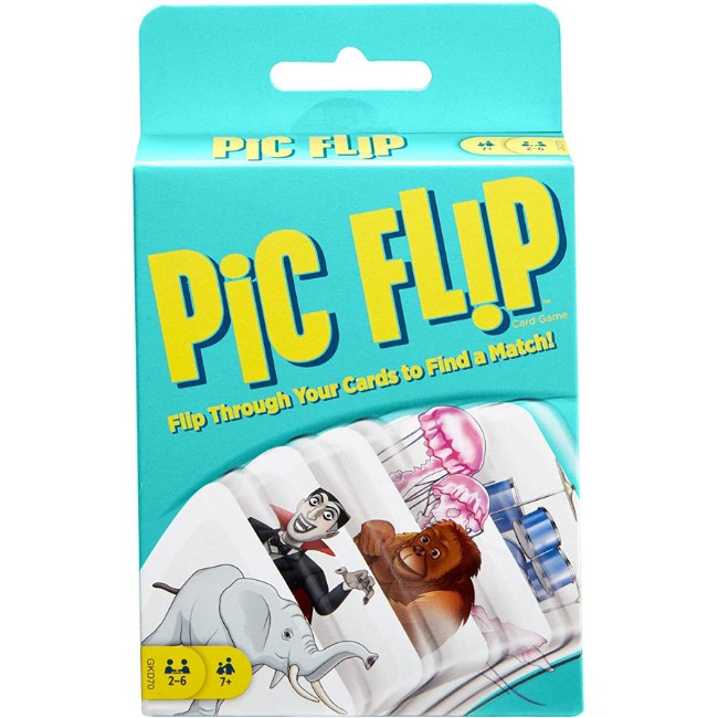 Mattel PIC Flip Gioco Di Carte Da Abbinamento - 110 Carte, Divertimento Veloce Per Bambini 7+ Anni, GKD70