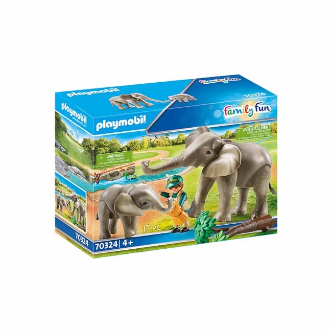 Immagine di Guardiano dello Zoo con Elefanti 70324 