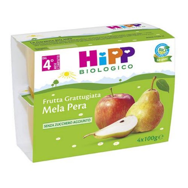Immagine di Frutta Grattugiata Bio Mela e Pera 4pz x 100 g
