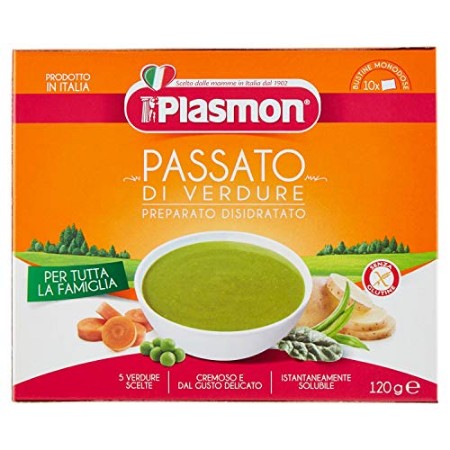 Plasmon Passato di Verdure Preparato Disidratato 10x12g