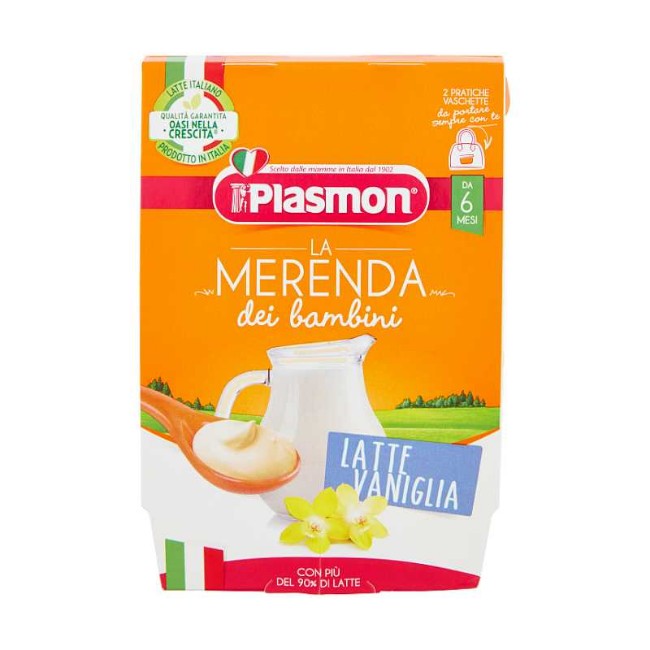 Plasmon Merenda Latte e Vaniglia 2x120g 