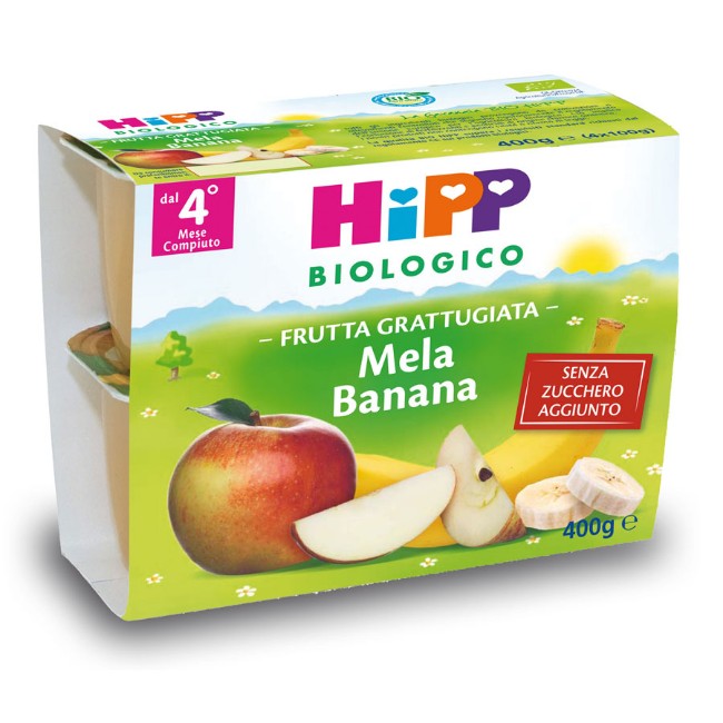 Immagine di Frutta Grattugiata Mela e Banana 4 x 100g 
