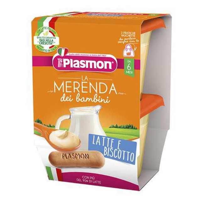 Plasmon Merenda Latte e Biscotto 2x120g 