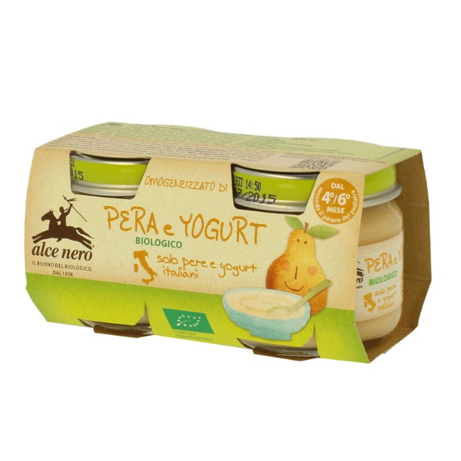 Immagine di Omogeneizzato Pera e Yogurt Biologico Alce Nero 2x80g