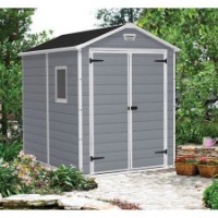 Immagine di Keter Manor 6x8 Grey Casetta da Giardino Porta Attrezzi in Resina 