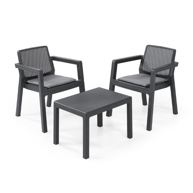 Paniate - Set da Giardino Emily con Cuscini Grafite Keter in offerta da ...