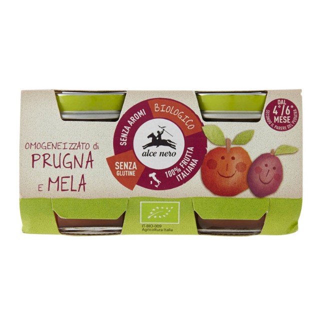 Immagine di Omogeneizzato di Prugna e Mela Biologico Alce Nero (2x80g)