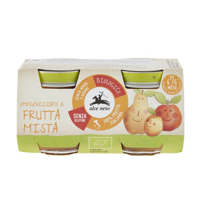 Immagine di Alce Nero Omogeneizzato Biologico di Frutta Mista 2x80g