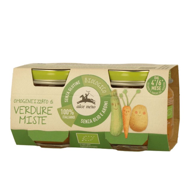 Immagine di Omogeneizzato Verdure Miste Biologico Alce Nero 2x80g