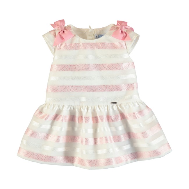 Abito con Fiocchi Rosa e Bianco 6 mesi Mayoral in offerta da