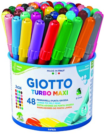 Immagine di Pennarelli Turbo Maxi Giotto 48pz in 24 colori 