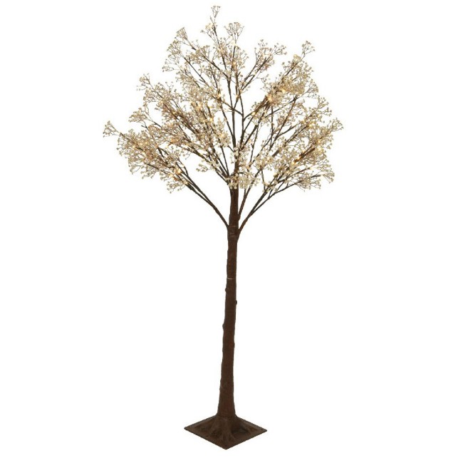 Immagine di Albero a Led con Fiori Oro 150 cm