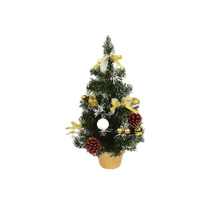 Alberello di Natale con Decori Oro 50cm