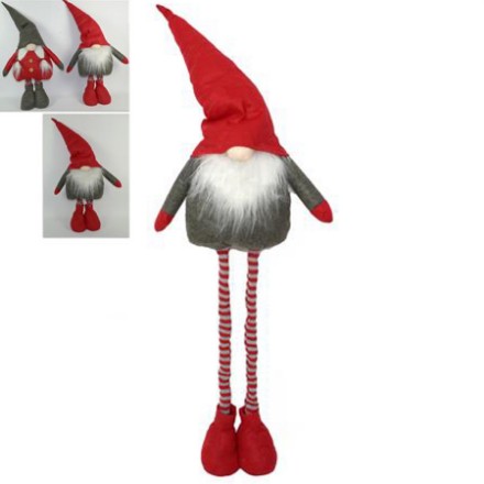 Gnomo di Natale con Gambe Estensibili 65 cm 