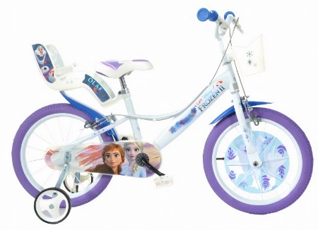 Dino Bikes Bicicletta Disney Frozen 2 da 14 Pollici con Rotelle