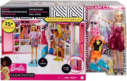 Immagine di Armadio dei Sogni, include Barbie con 4 Look Diversi e più di 25 Accessori 