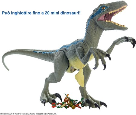 Immagine di Jurassic World Dino Rivals Velociraptor Blu 37 cm 