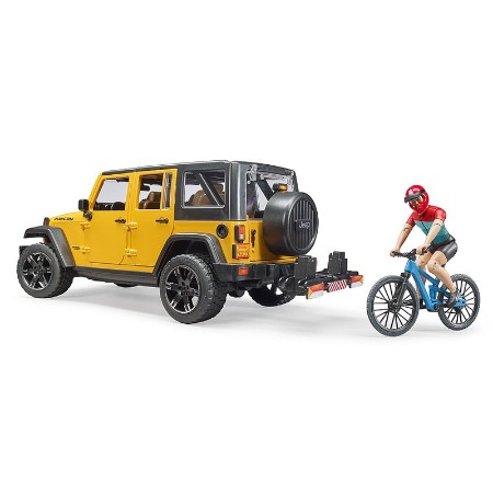 Immagine di Jeep Wrangler Rubicon Unlimited con Mountain Bike e Ciclista 