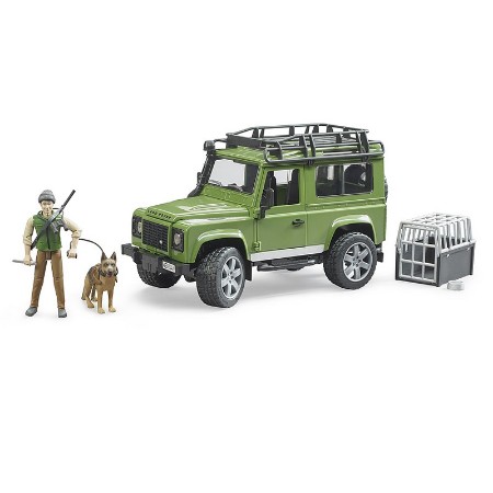 Immagine di Land Rover Defender Station Wagon con Guardia Forestale e Cane 