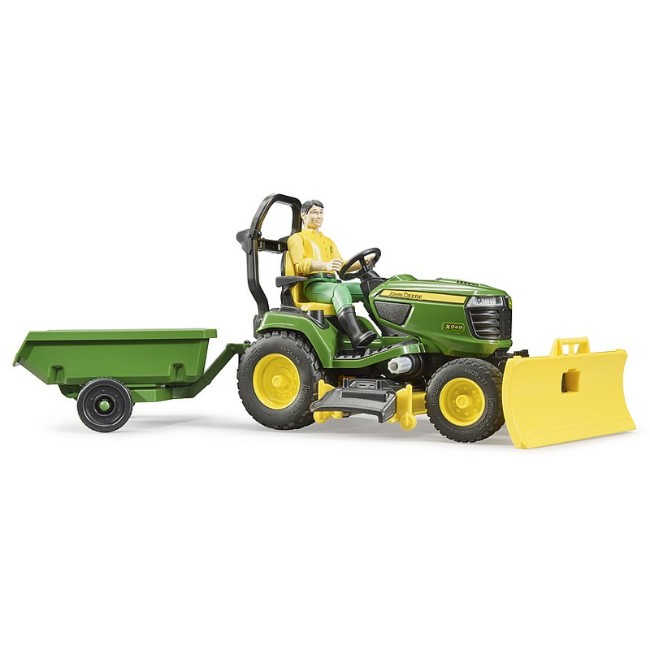 Immagine di Trattorino Rasaerba John Deere con Rimorchio 