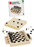Immagine di Scacchi Dama Tria Legno