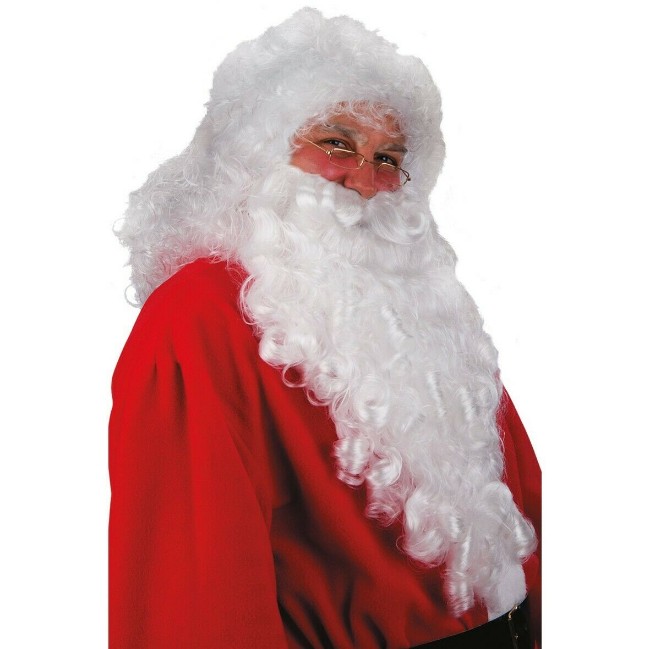 Immagine di Parrucca e Barba Gigante Bianca 50cm 