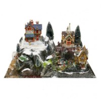 Base con Tunnel per Villaggio Natalizio e Presepe 80x30x40cm