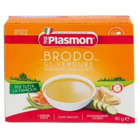 Plasmon Brodo di Verdure Preparato Disidratato 10 x 8g 