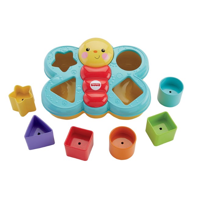 Fisher-Price Scatola Cercaforme Montessoriana In Legno - Gioco Educativo Con 4 Forme, Coordinazione Occhio-Mano, 12+ Mesi, JHC06