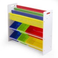 Scaffale Medium in Legno Porta Libri e Giocattoli