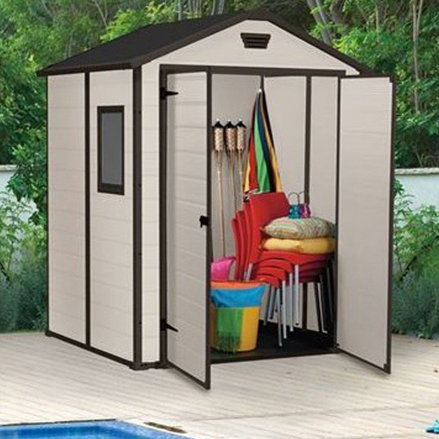 Paniate - Keter Casetta Manor 6x5 Beige - Casette in offerta da Paniate