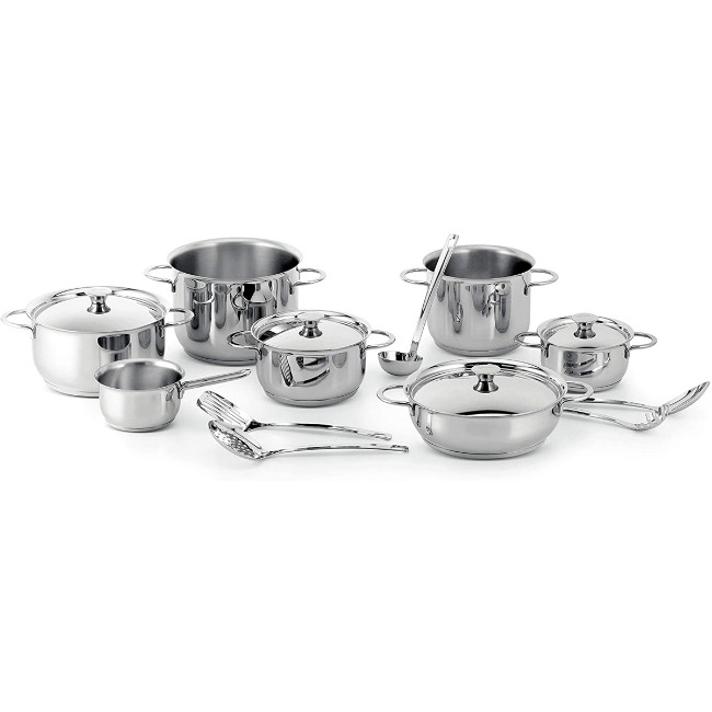 Set Pentole Lagostina Deliziosa 6 Pezzi - Acciaio Inox 18/10, Fondo Lagoseal Plus Per Induzione, Gas E Forno