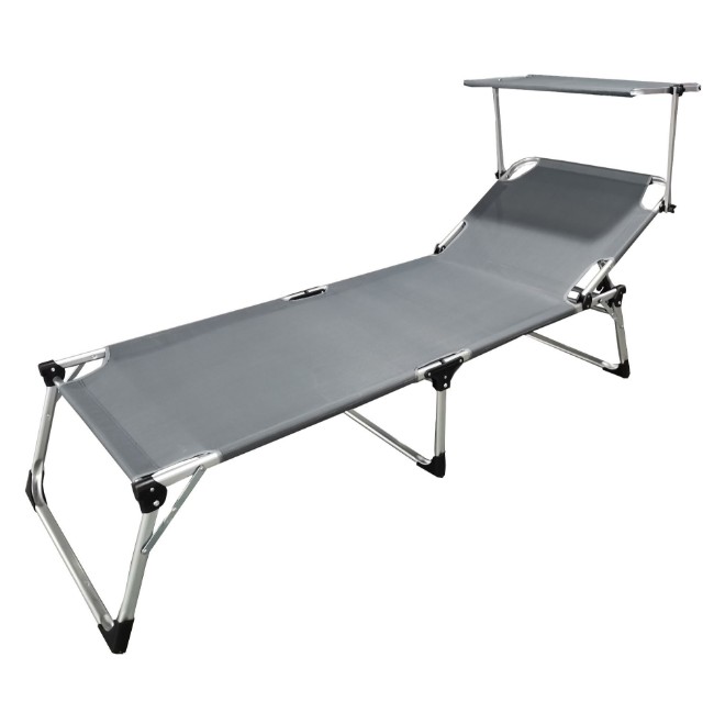 Immagine di Lettino Pieghevole Shell XXL in Alluminio Grigio