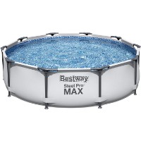Bestway Piscina Rotonda Steel Pro MAX 56418 - 366x100cm con Filtro a Cartuccia