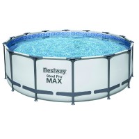 Bestway Piscina Rotonda Steel Pro MAX 5612X - 427x122cm con Filtro a Cartuccia