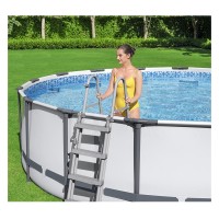 Bestway Piscina Rotonda Steel Pro MAX 5612X - 427x122cm con Filtro a Cartuccia