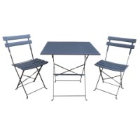 Immagine di Set Bistrot Tavolo 70x70 + 2 Sedie Antracite