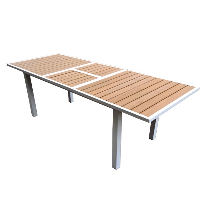 Immagine di Tavolo Allungabile Giannutri 90x180/240 in Alluminio e Polywood Bianco