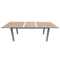 Immagine di Tavolo Allungabile Giannutri 90x180/240 in Alluminio e Polywood Bianco