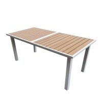 Immagine di Tavolo Allungabile Giannutri 90x180/240 in Alluminio e Polywood Bianco