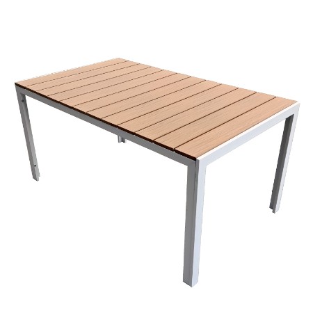 Immagine di Tavolo da Giardino Giannutri 90x150 in Alluminio e Polywood - Bianco