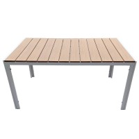 Immagine di Tavolo da Giardino Giannutri 90x150 in Alluminio e Polywood - Bianco