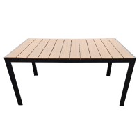 Immagine di Tavolo da Giardino Giannutri 90x150 in Alluminio e Polywood - Grigio