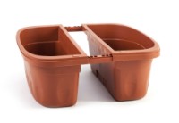 Immagine di Fioriera Doppia Klunia 40 cm Terracotta