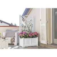 Immagine di Fioriera Separé con Spalliera Colore Bianco