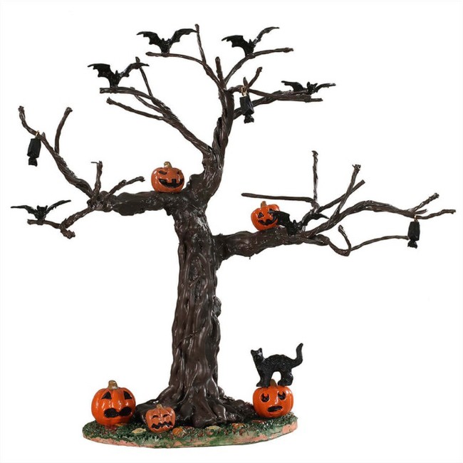 Immagine di Batty For Pumpkins Tree - 93418 Albero Spaventoso con Pipistrelli e Zucche